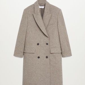 MANGO Double Breasted Coat - “Blacky Coat” XS